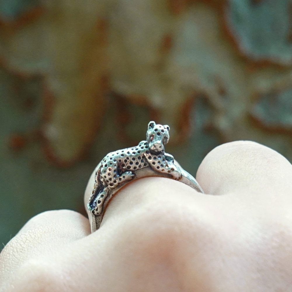 Sunning Jaguar, silver